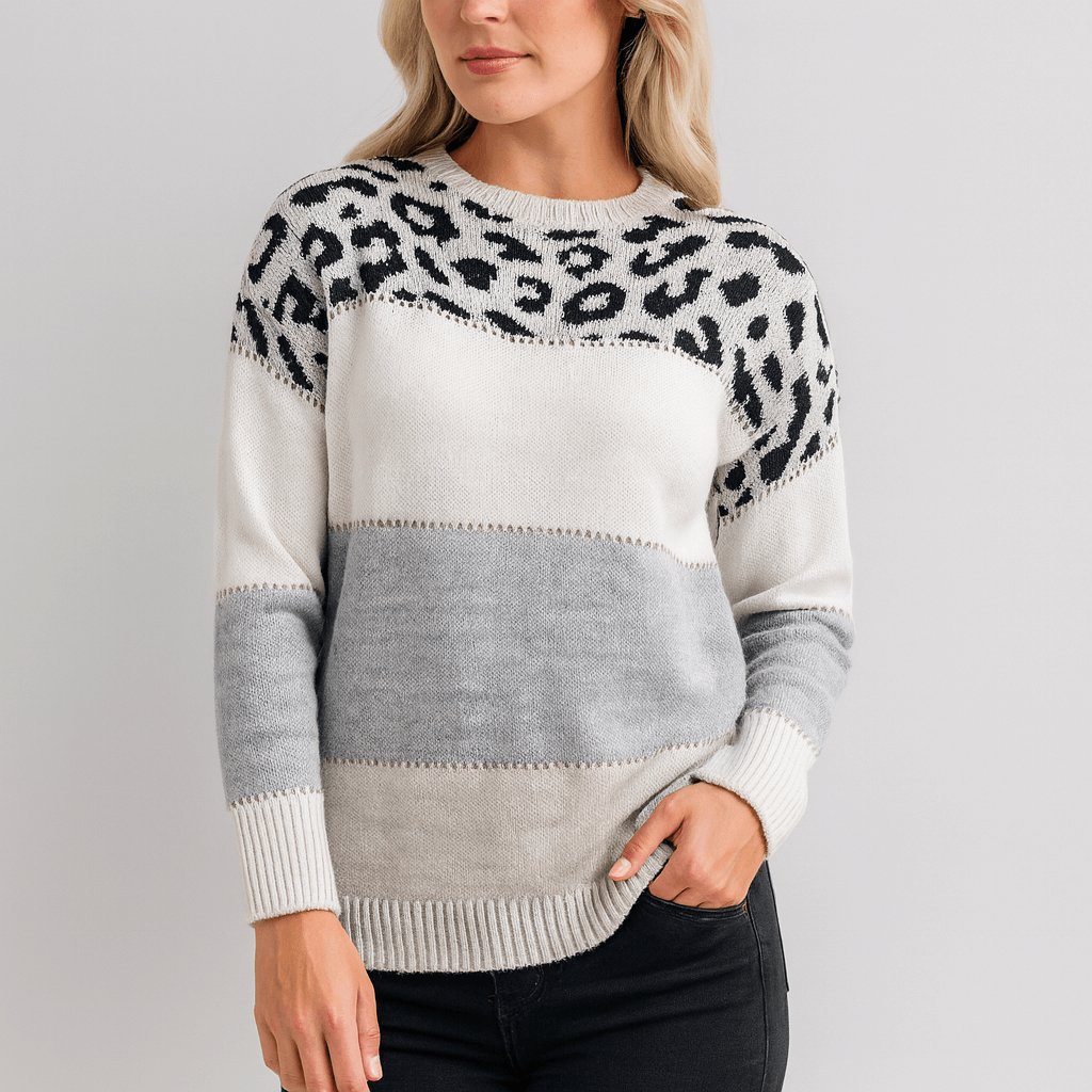 Klasyczny krój z wełny ciepły sweter