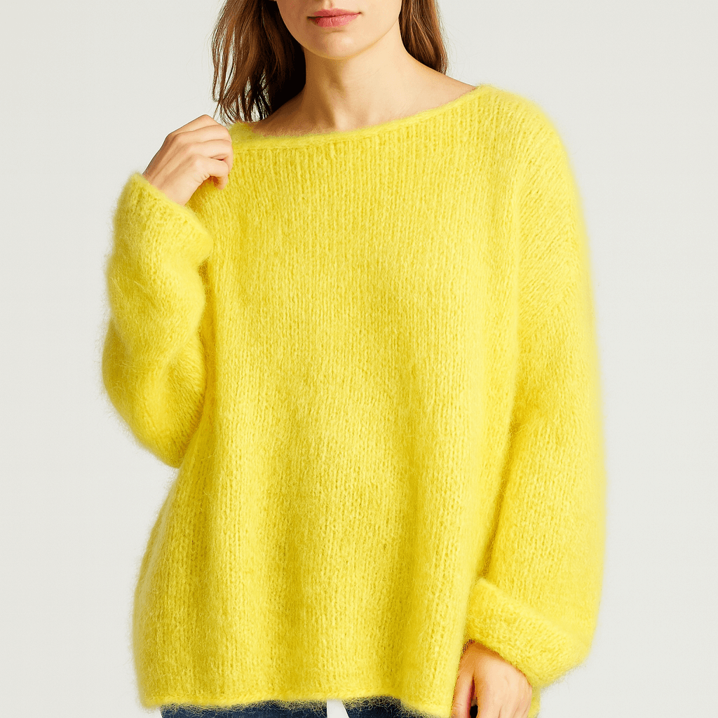 Luźny sweter oversize z dzianiny