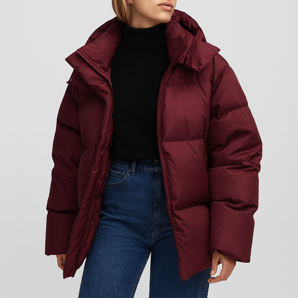 Ciepła puchowa kurtka zimowa