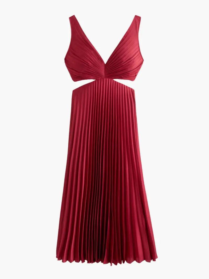 Elegancka plisowana sukienka na wesele