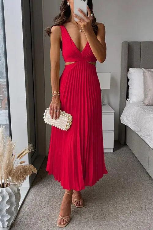 Elegancka plisowana sukienka na wesele
