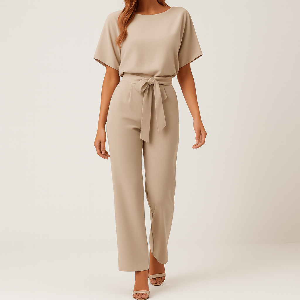 Minimalistyczny elegancki kombinezon damski